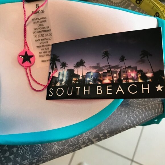 Nwt Southbeach Bikini Top In Vibrant Blue Size S - Picture 7 of 8
